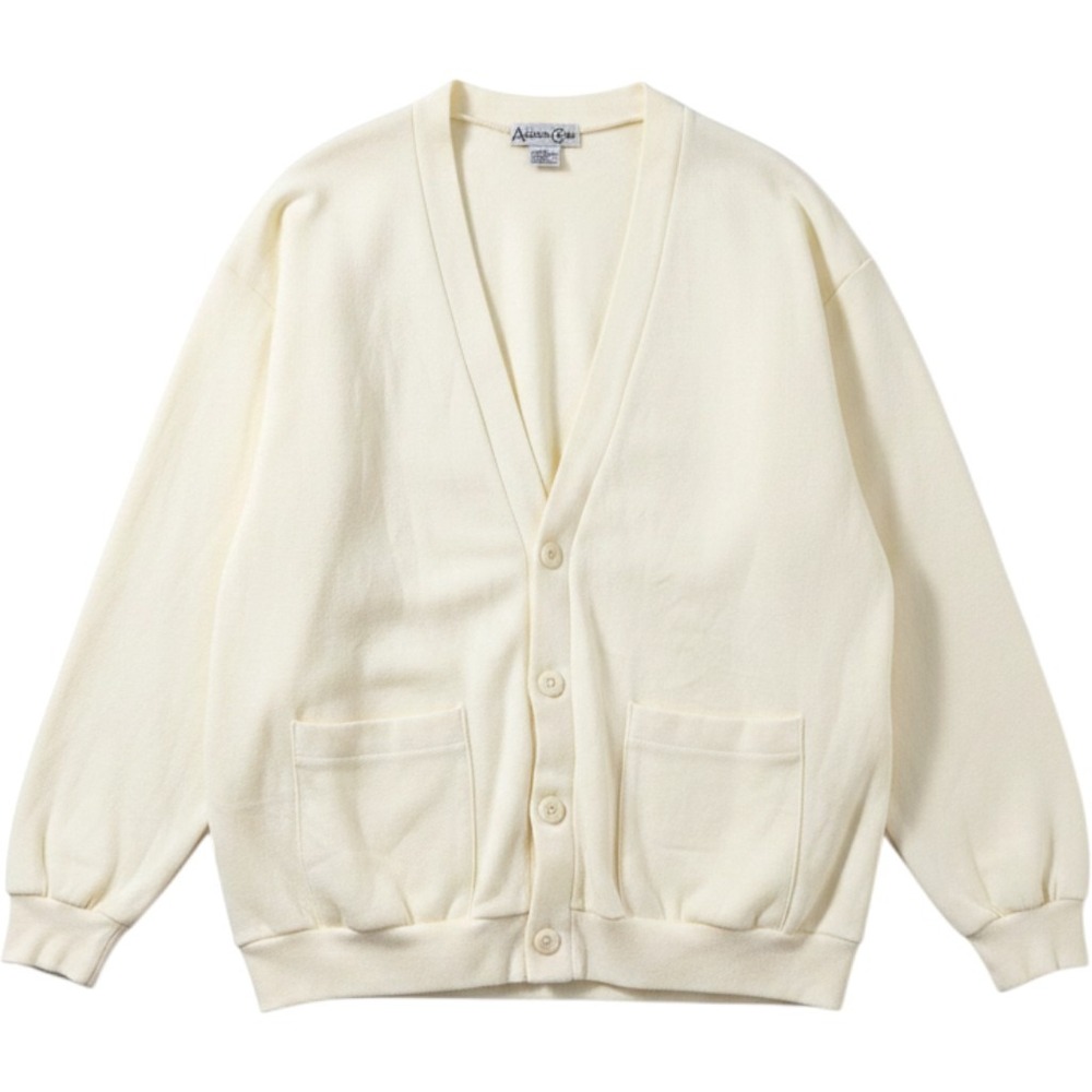 Alison Craig Vintage Cream Button Front Cardigan Sweater Pockets Medium